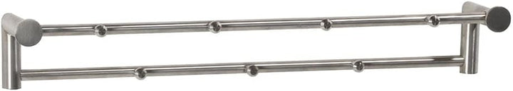 SUZA 5 Garderobe - Edelstahl/Klarglas