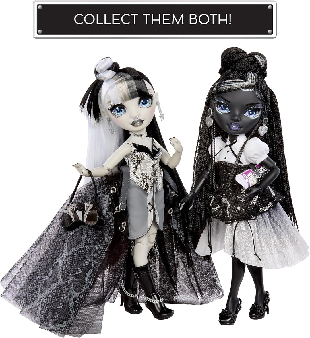 Rainbow High Shadow High Puppe, Heather Grayson – Schwarz-Weisses Haar 27,94 cm Modepuppe Designer-O