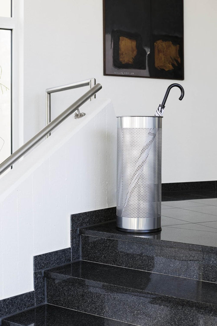 Durable Schirmständer aus Metall, 28,5 Liter, silber, 335023 metallic silber, metallic silber