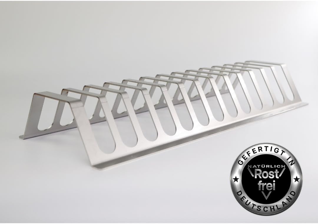 XXL 480 mm Edelstahl Spare Rib Halter BBQ, Rib Holder,Rib Rack,Smoker