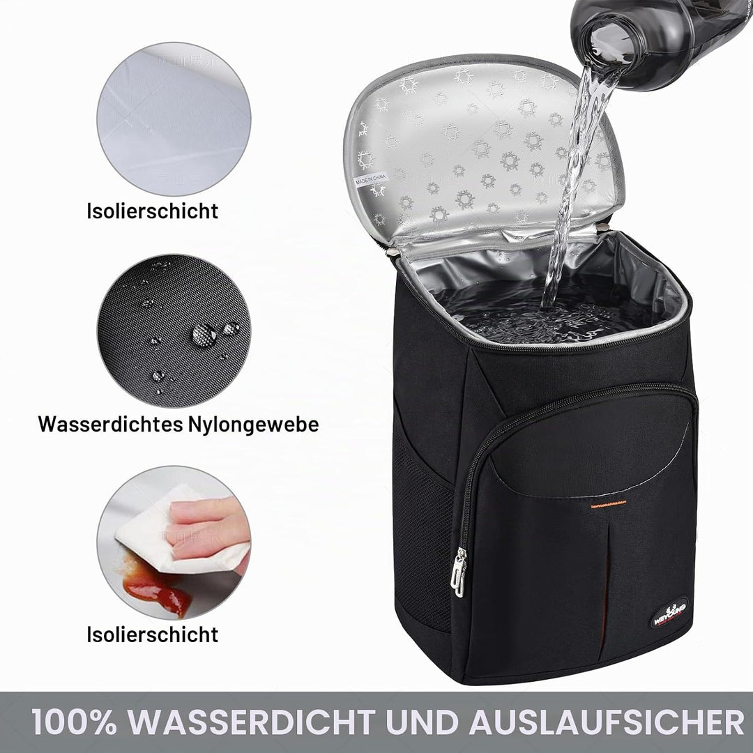 QINGLOU 25L Kühl Rucksack Kühlrucksack Kühltasche Picknicktasche Gross Isoliert isolierte Kühltasche