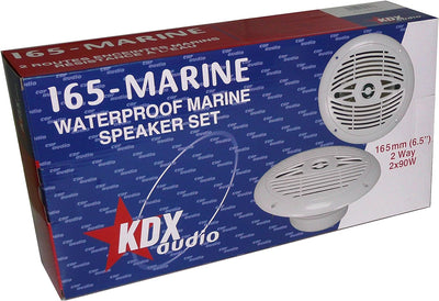 kdx-audio 165-marine – Lautsprecher Set für Boote, Weiss 6,5, 6,5