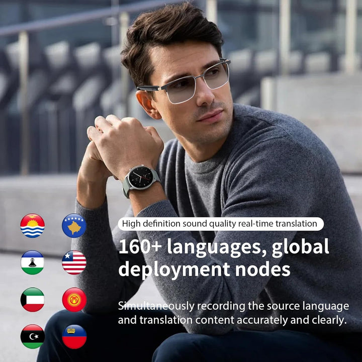 Smart Glasses with AI Translator, Real-Time Translation Glasses Polarized, Photochromic Lenses with