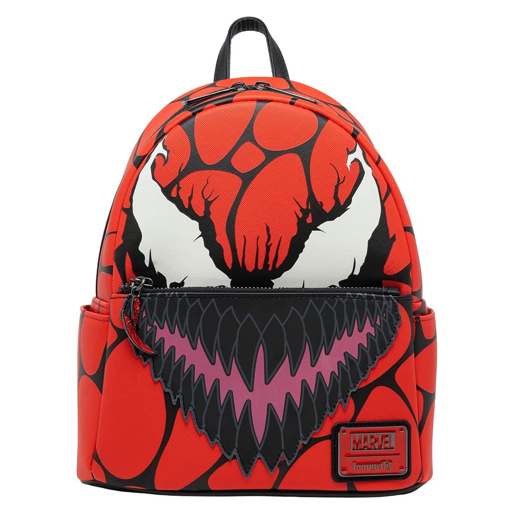Loungefly Marvel Glow in the Dark Carnage Cosplay Mini-Rucksack, Mehrfarbig, Einheitsgrösse, MVBK021