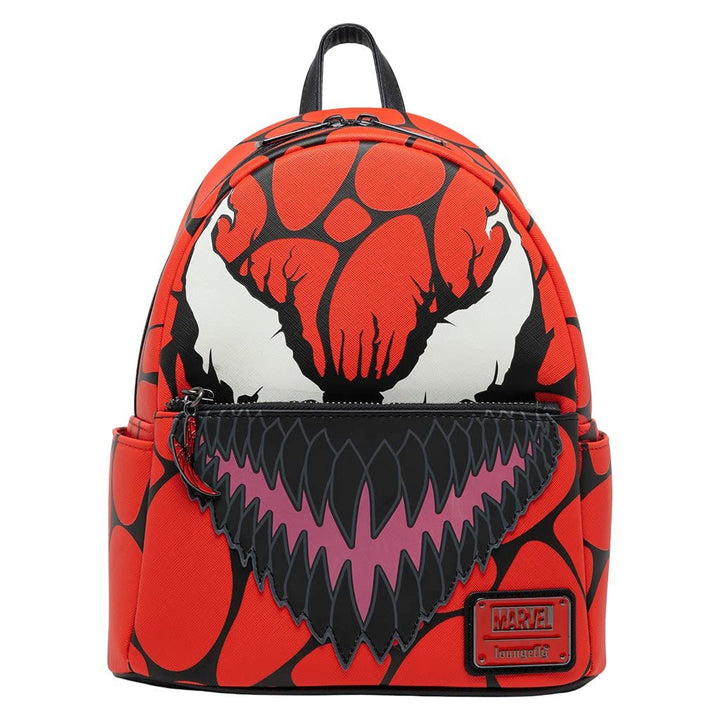 Loungefly Marvel Glow in the Dark Carnage Cosplay Mini-Rucksack, Mehrfarbig, Einheitsgrösse, MVBK021