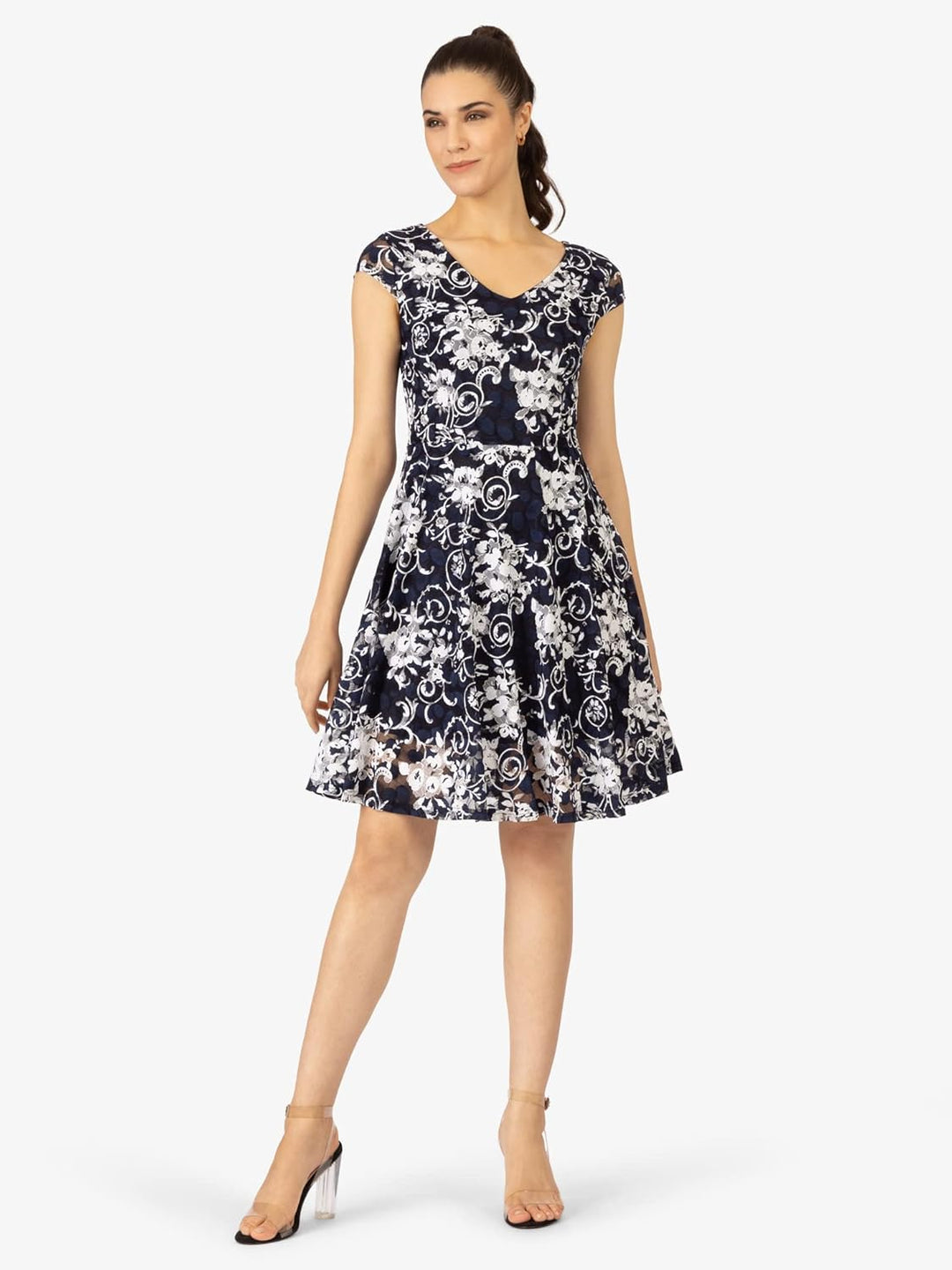 Damen Kleid Dress 40 Navy-multicolor, 40 Navy-multicolor