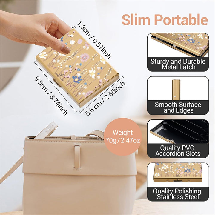 BONSYL® Kreditkartenetui aus Metall, RFID Blockierendes Edelstahl Kartenetui, Ultradünne Metall Geld