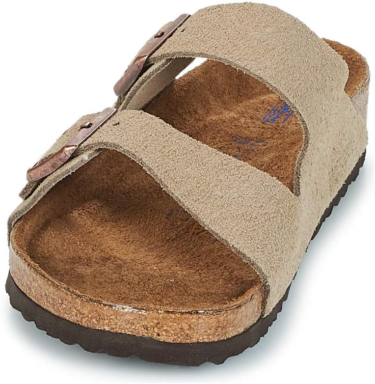 BIRKENSTOCK Arizona Pantoletten/Clogs Kind Marine Pantoffel 36 EU Taupe, 36 EU Schmal Taupe