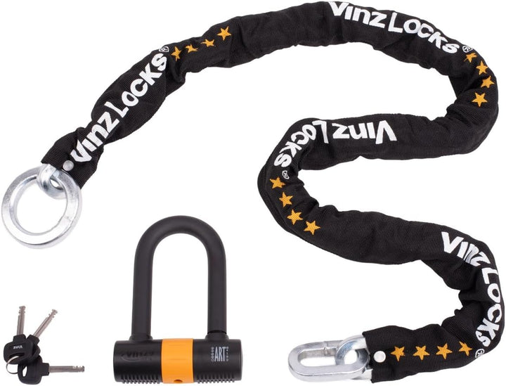 VINZ Oyu Kettenschloss ø11mm | ART 4 Zertifikat | Motorradschloss Kette Mopedschloss | sicheres Moto
