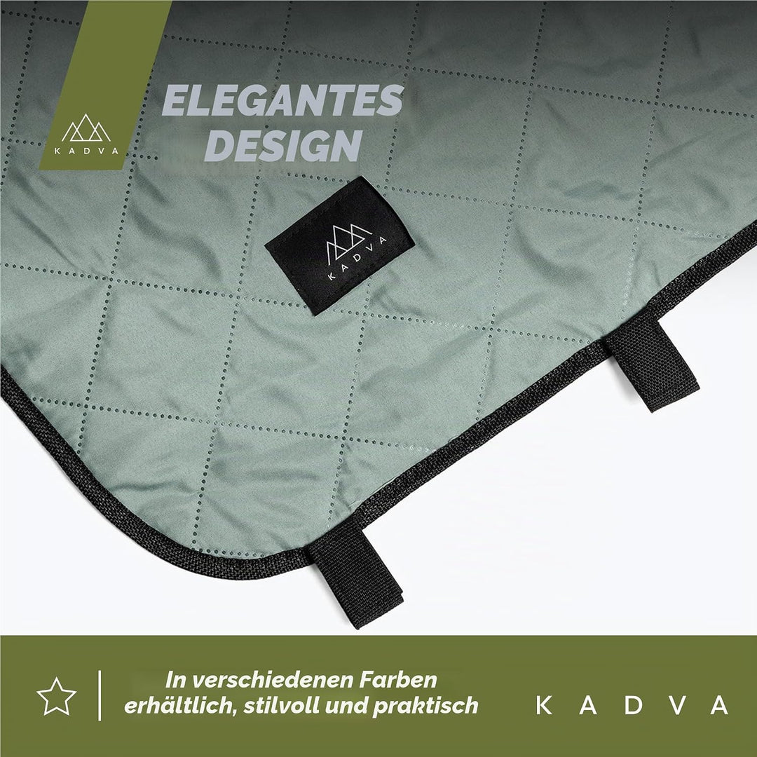 KADVA Picknickdecke Wasserdicht Rulo Graue Praktische Langlebige und Bequeme Outdoor Decke für die F