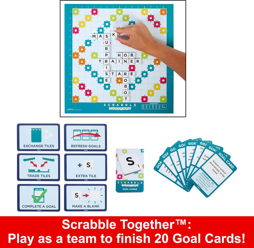 Mattel Games Scrabble Zwei in Eins, Version: Englisch, HWD43 English, English