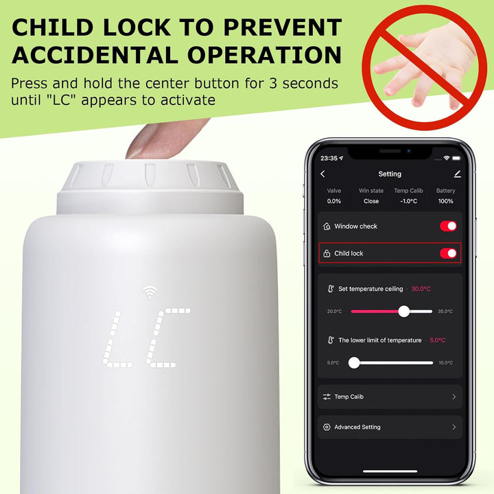 Smart Heizkörperthermostat, 3 Stück Smart Heizungsthermostat mit App-Funktion, Programmierbar Heizun