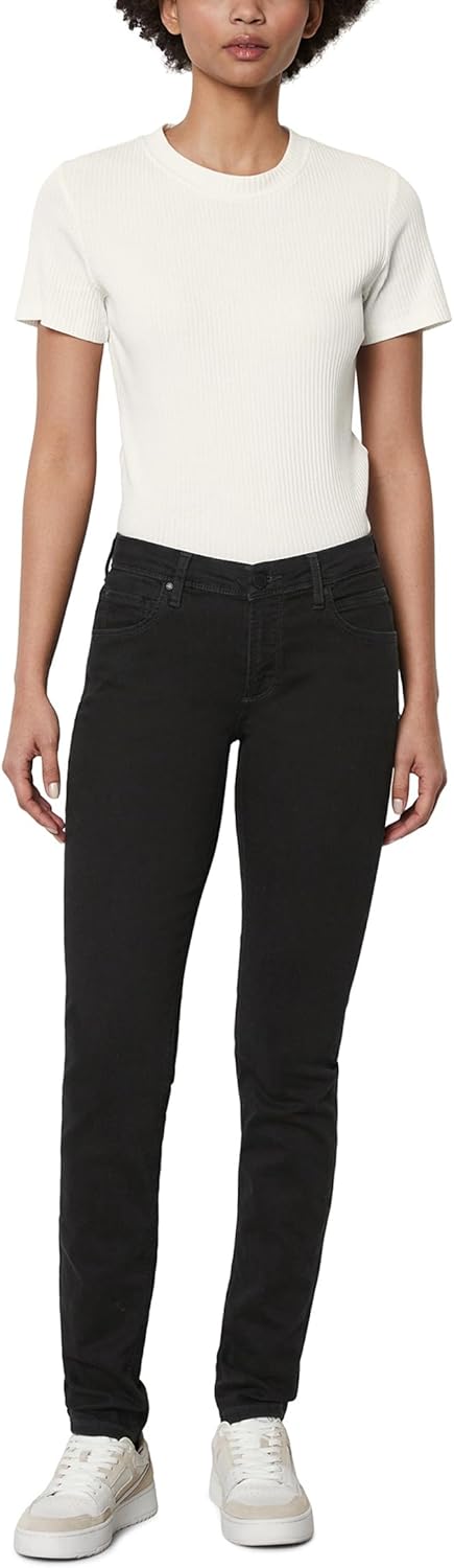 Marc O'Polo Denim Damen Jeanshose mit Stretch-Anteil Slim Fit 25W / 30L Schwarz Q04, 25W / 30L Schwa