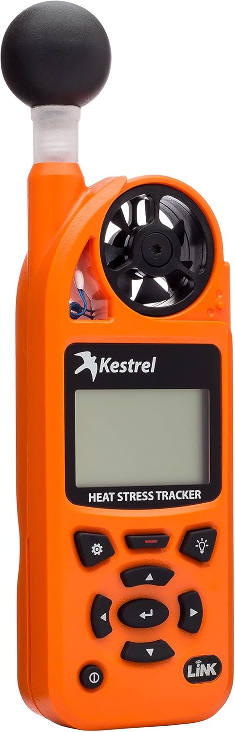 Kestrel 5400 Heat Stress LiNK Enabled Pro mit LiNK, Kompass und Fahnenhalterung, orange, LiNK Enable