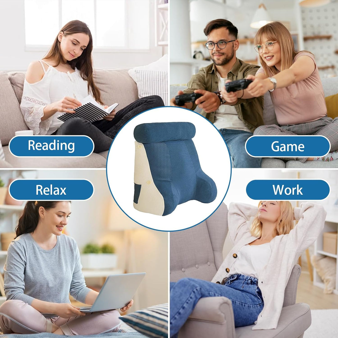 Lesekissen für Bett Und Sofa, Erwachsenensofa mit Rückenlehnenkissen, Sitzkissen mit Armlehne, Rücke