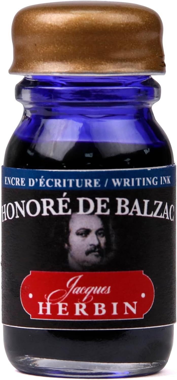 Jacques Herbin 27100T - Tintenset Schriftsteller, 5 Flakons à 10ml, 5 Tinten, ideal für Lettering, K