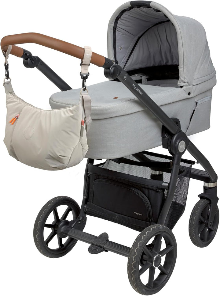 LÄSSIG Baby Wickeltasche zum Umhängen mit Wickelunterlage, Kinderwagenbefestigung, wasserabweisend/G