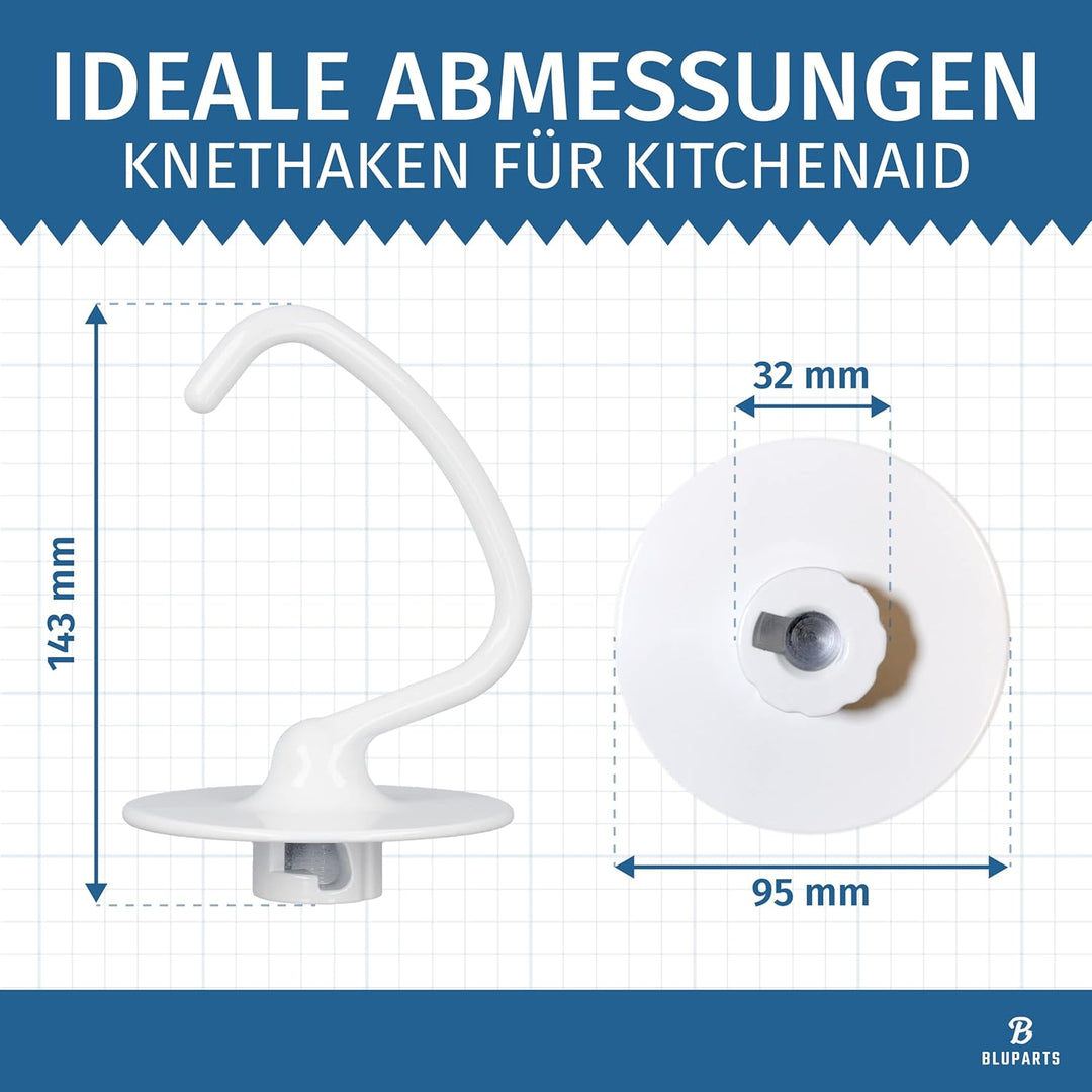 Knethaken für KitchenAid K45DH / 5K452DH passend für Küchenmaschinen mit kippbaren Motorkopf passend