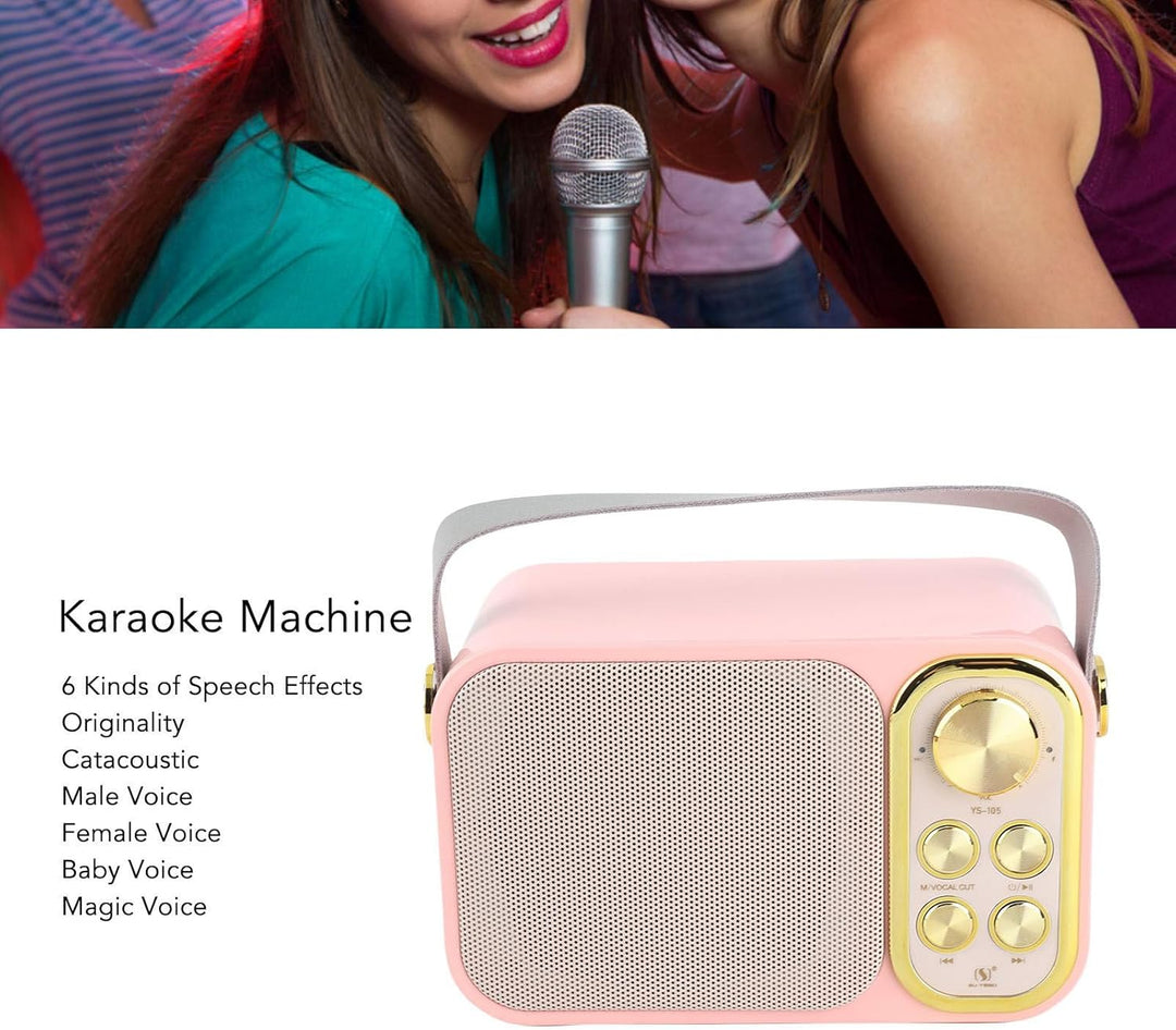 Fdit Outdoor-Gesangsmaschine, Karaoke-Maschine Mini 6 Arten von Spracheffekten 5 Stunden Sofortiges
