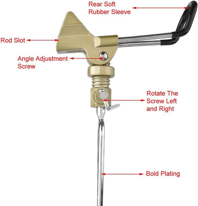Angelrutenhalter Verstellbare Stange Rack Abnehmbare Aluminiumlegierung Angelrute Grundhalterung Kha