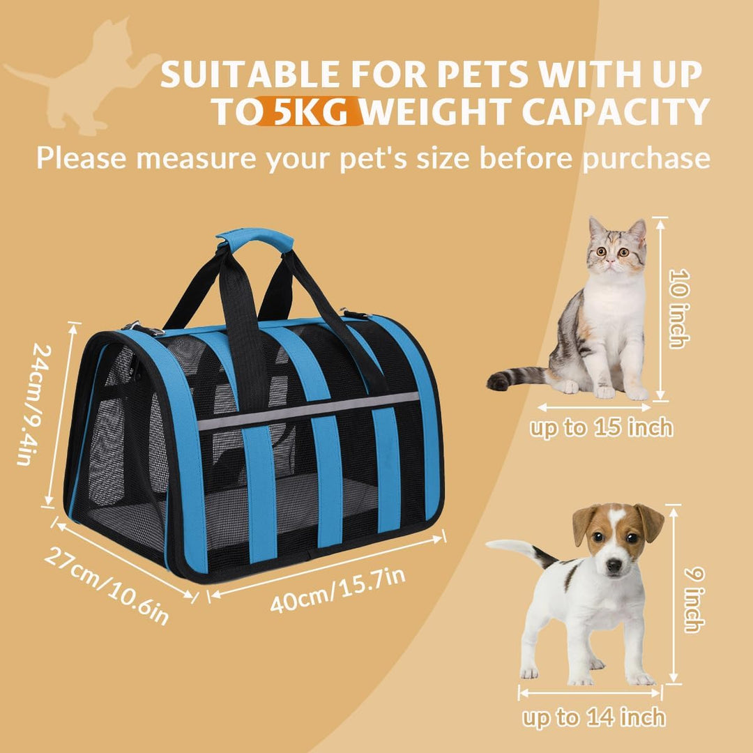Kransportbox Katze, PC Gitternetz Katzentransportbox, Atmungsaktive Faltbar Katzentransporttasche, L