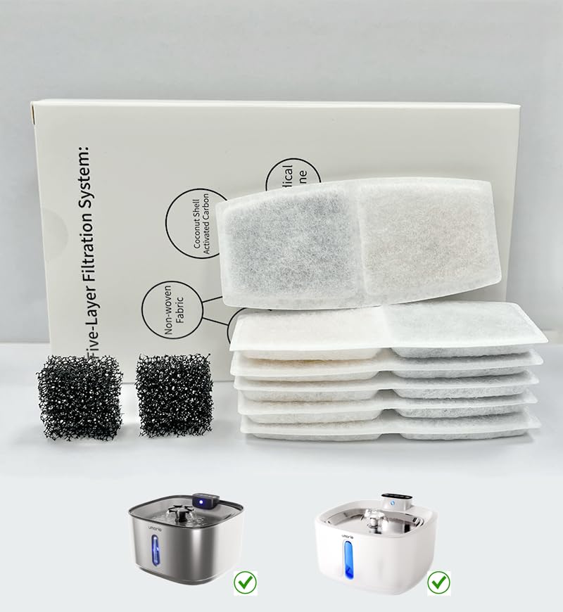 6 Filters, Katzenbrunnen Kabellos mit Bewegungsmelder, 6 Filters