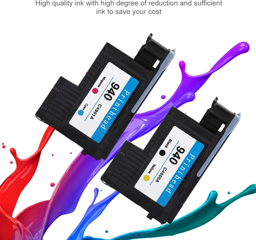 Denash Druckköpfe für HP 940 C4900A C4901A für 8000 8500 Series, Druckkopf Reibungsloser Druck Kein