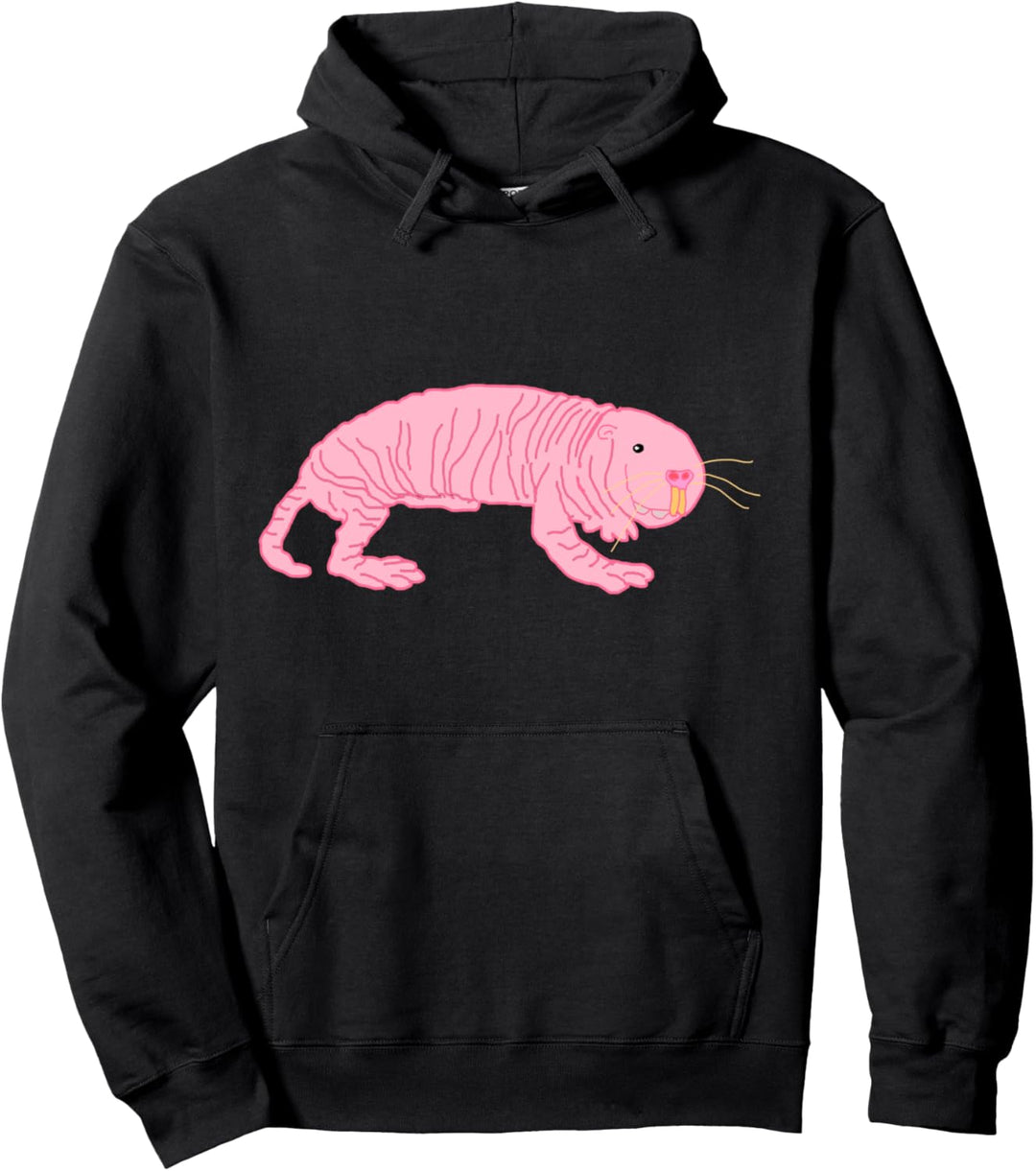 Nackter Maulwurf Ratte Humor Lustiges seltsames hässliches Nager Tier Pullover Hoodie