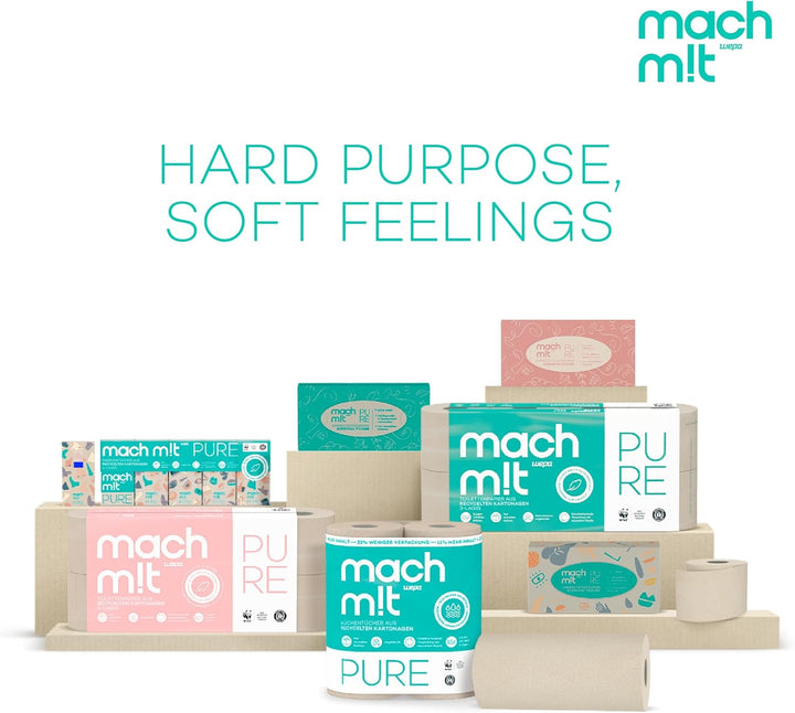 machm!t PURE Kosmetiktücher + Box 4-lagig – extrem weich & besonders nachhaltig dank 100% Recyclingp