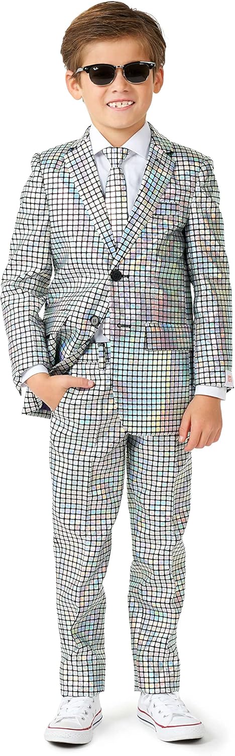 OppoSuits Jungen Discoballer Glänzender Anzug - Abschlussball- und Hochzeitsfeier-Outfit - Inklusive