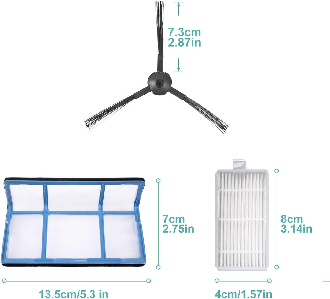 KEEPOW 10 Zubehör für ZACO V5sPro und V5x Saugroboter, Ersatzteile auch Kompatibel mit ILIFE V5s Pro