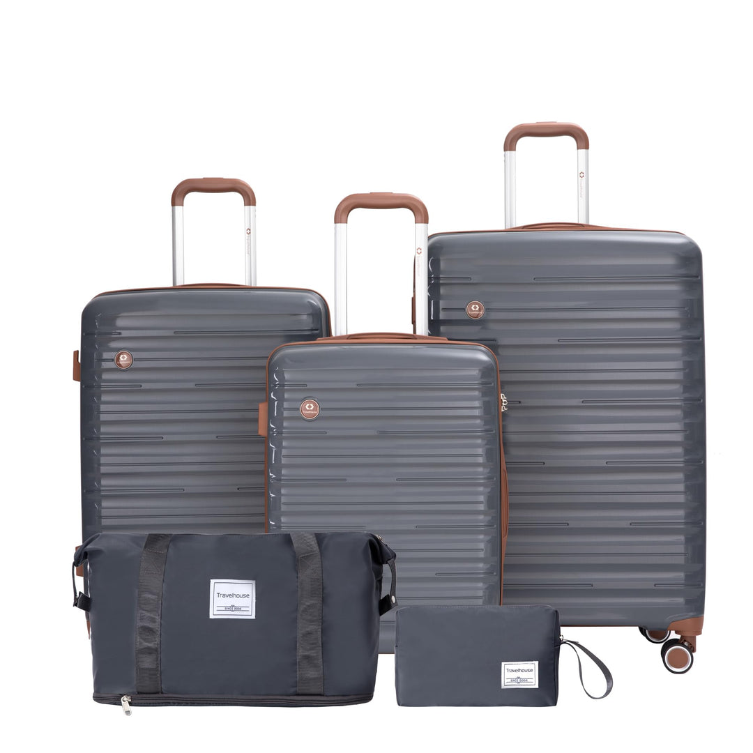 Travelhouse Ascona Premium Gepäck-Set 5-teilig – Edles ABS Polycarbonat Hartschalen-Kofferset mit TS