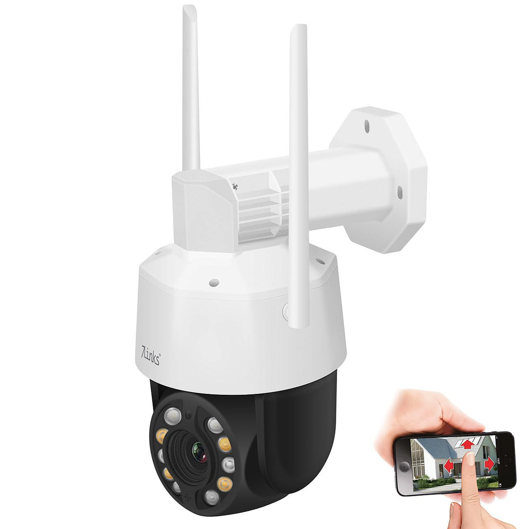 7links Kameras: PTZ-Überwachungskamera mit 2K+, Laser-LEDs, 20x-Zoom, WLAN, App, 360° (PTZ Kamera, W