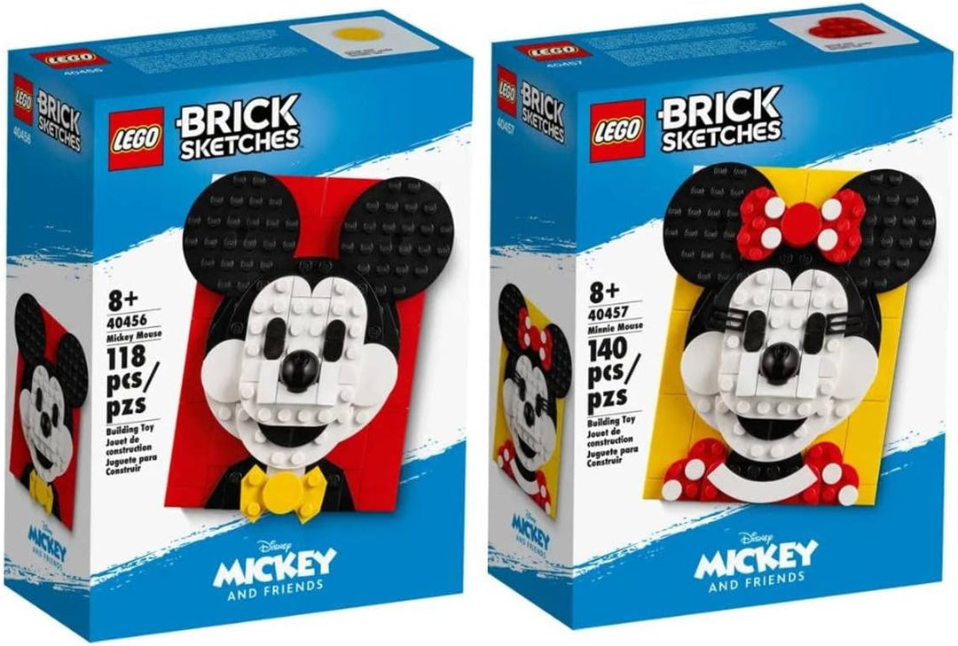 Lego Brick Sketches Mickey (40456) & Minnie Mouse (40457) Exclusive Bundle