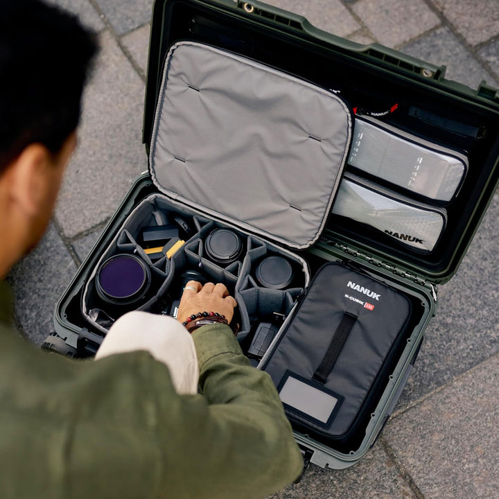 NANUK 935 Pro Foto mit N-Cubik - Wasserdichter Reisekamera-Hartschalenkoffer mit 13S & 13M N-Cubik E