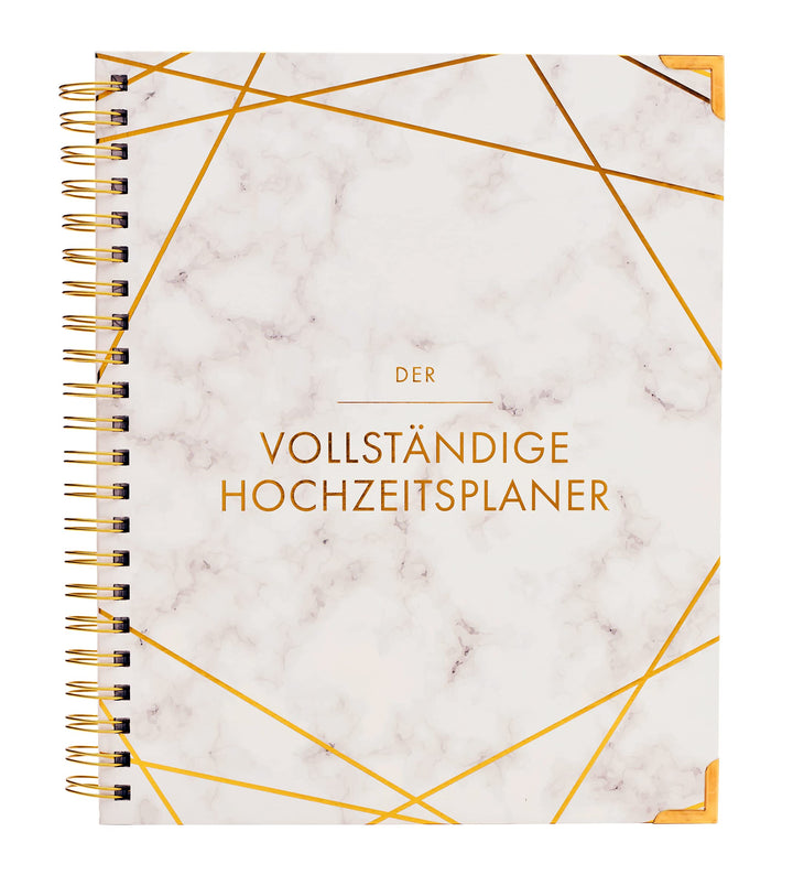 Hochzeitsplaner Deutsch Organizer Buch & Hochzeit Kalender Marmor Design Gold - German Wedding Plann