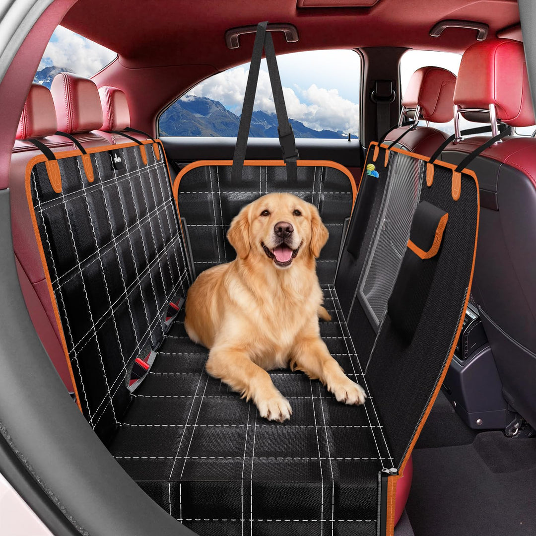 Hundedecke Auto Rückbank 100% Wasserdicht Kratzfeste Autoschondecke Hund Rücksitz mit Seitenschutz u