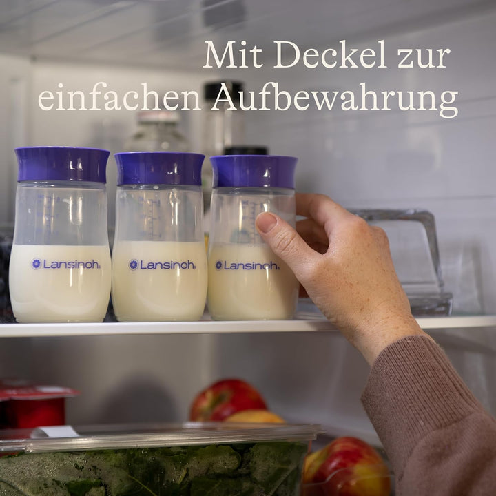Lansinoh Babyflaschen mit NaturalWave Sauger L, 330 ml - Doppelpack - für Babys ab 6 Monate - Anti K