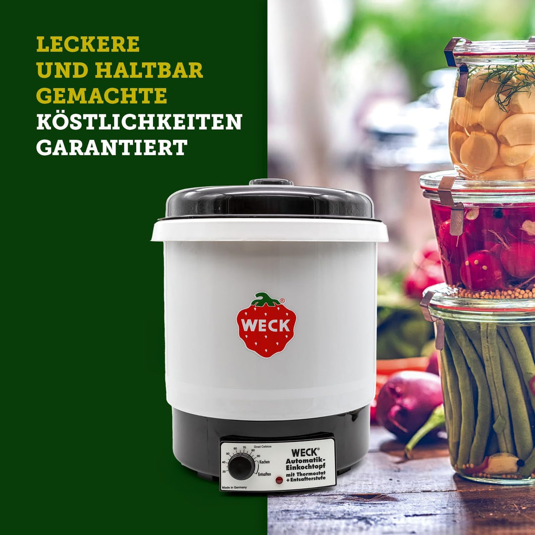 WECK Einkochautomat WAT 34 (Einweckautomat / Einkochtopf aus Kunststoff, Heisswasserspender, Glühwei