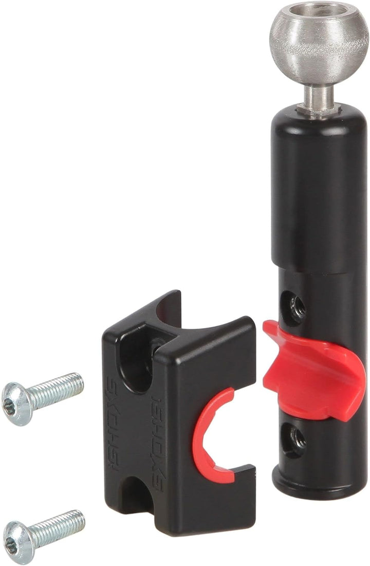 iSHOXS Strut Mount Prox, hochfester Aluminum Rohrhalter für dünne Streben bis 16 mm mit Doppel-Kugel