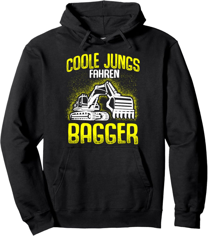 Coole Jungs fahren Bagger Junge Kinder Pullover Hoodie