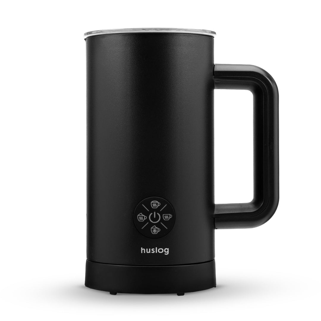 Elektrischer Milchaufschäumer mit Heizung 500W – 4 Modi (Heiss &amp; Kalt), 300 ml Erwärmen / 150 ml Mil