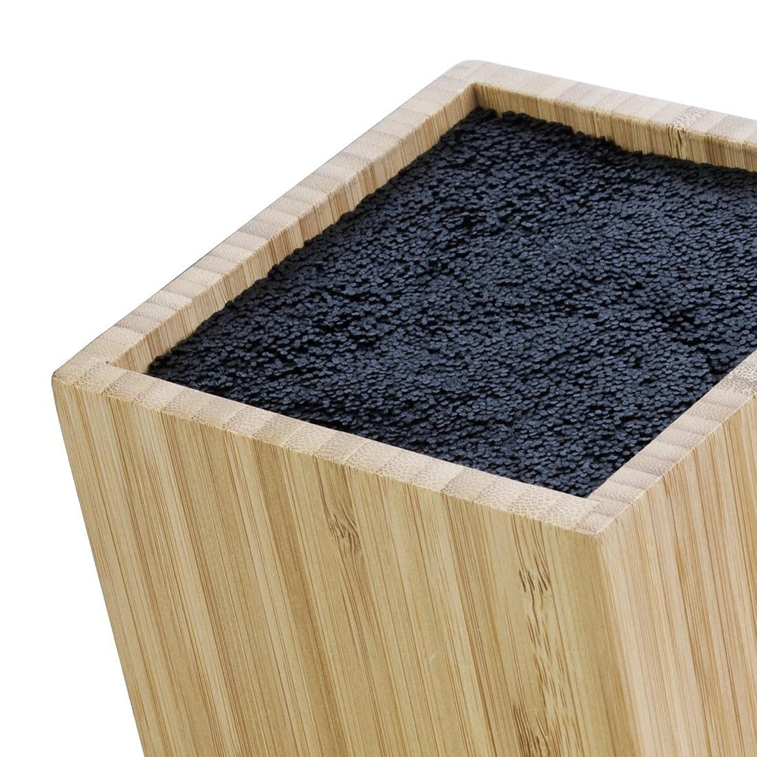 Vogue Messerblock aus Holz mit Borsten, Universal-Messerblock aus Bambus, Grösse: 24,5 (H) x 12 (B)