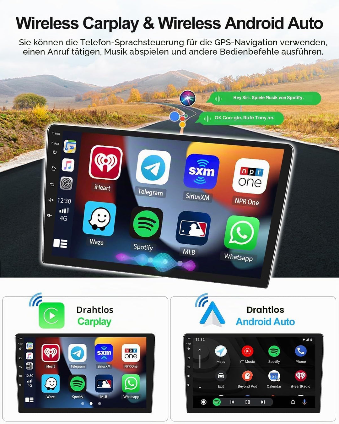 2G+64G CAMECHO Autoradio für Ford Mondeo 3 2004-2007 Hatchback mit Navi Carplay Android Auto,Android