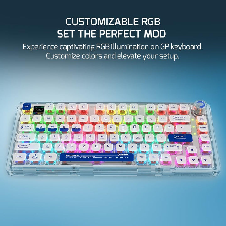 GAMEPOWER Gasket Pro X Kabellose Mechanische Gaming Tastatur, 75% Layout, Triple Mode Wireless, Blue