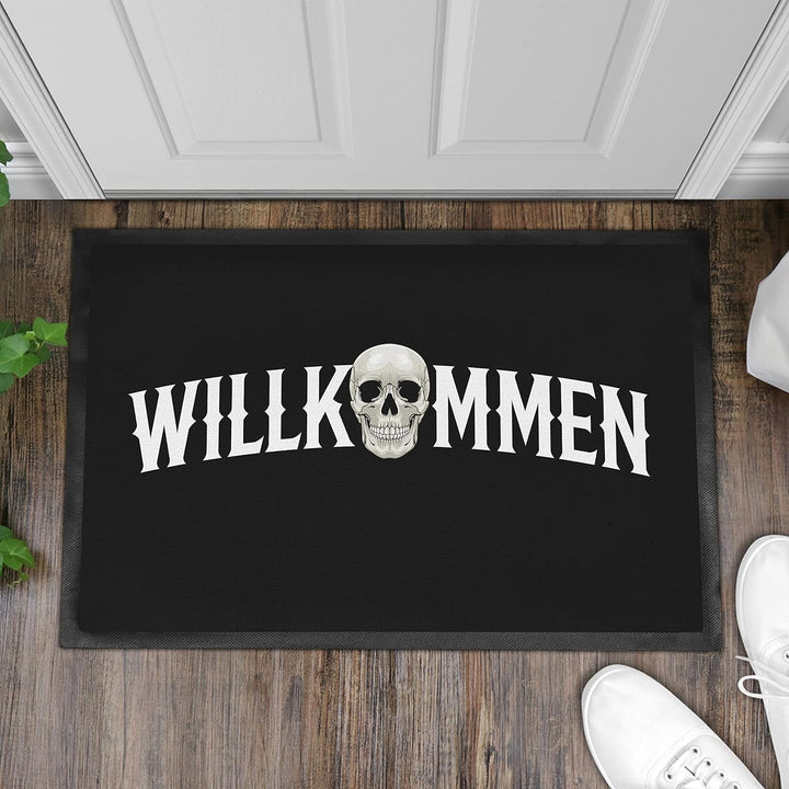 Trendation - Willkommen Fussmatte Grafik Schmutzfangmatte Geschenk Aussen Innenbereich 60x40 cm Wasc