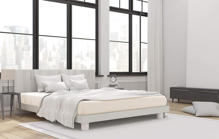 Beddress - Mako-Feinjersey-Spannbetttuch, Ecru, 90-100x200 cm, 100% gekämmte Baumwolle,Ecru