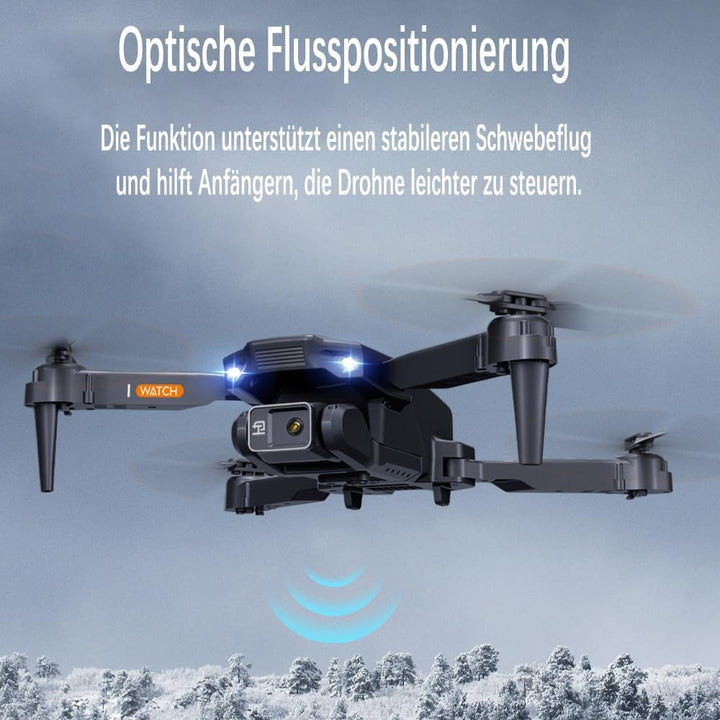 Drohne mit Kamera 4K für Anfänger, Kinder und Erwachsene, Mini Drohne mit WiFi, 2 Akkus, Ein-Knopf S