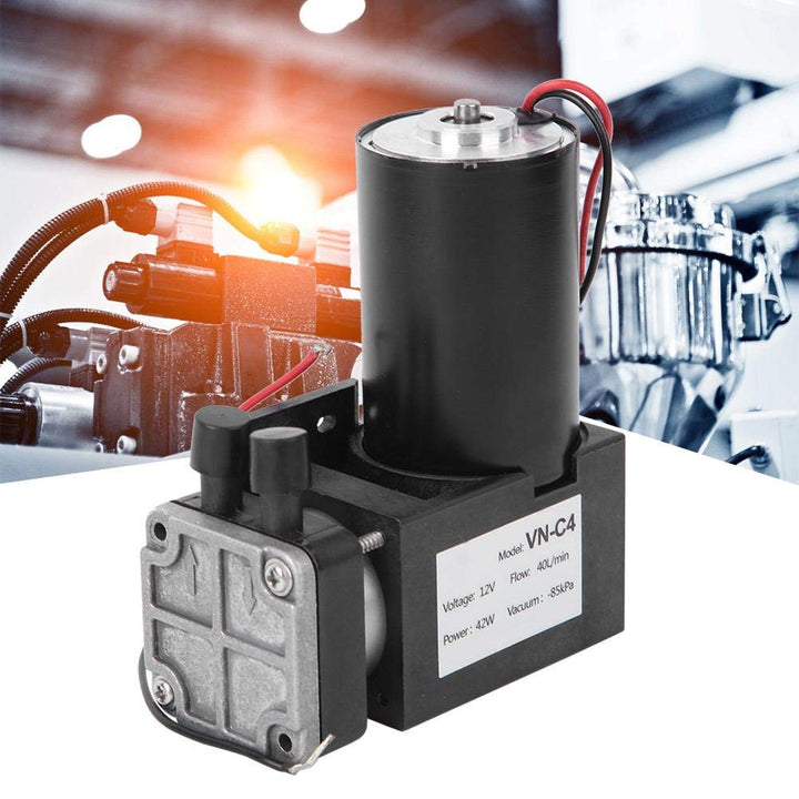Vakuumpumpe, VN-C4 DC 12V Mini-Vakuumpumpe Stumm bürstenlose Vakuumpumpe Mechanisches Zubehör Stumm