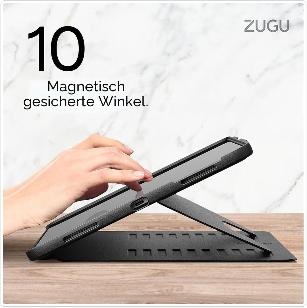 Zugu iPad Air Hülle 13 Zoll M2 2024 / iPad Pro 12.9 (3rd/4th Gen), schlanke Schutzhülle 10 Winkel-St